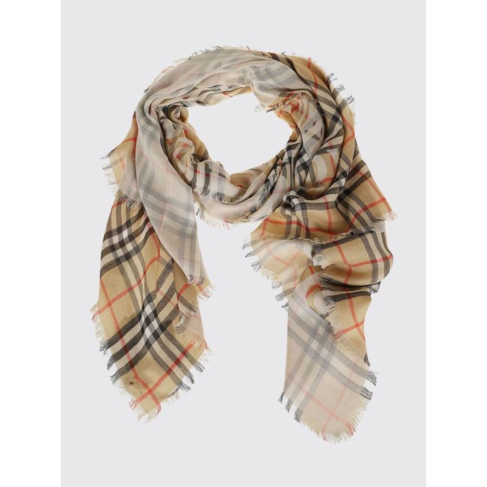 Burberry Women Burberry Vintage Check Wool And Silk-Blend Scarf